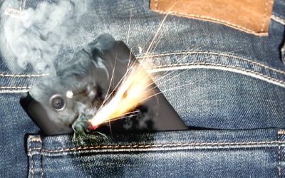 Возгорание литий-ионного аккумулятора в смартфоне